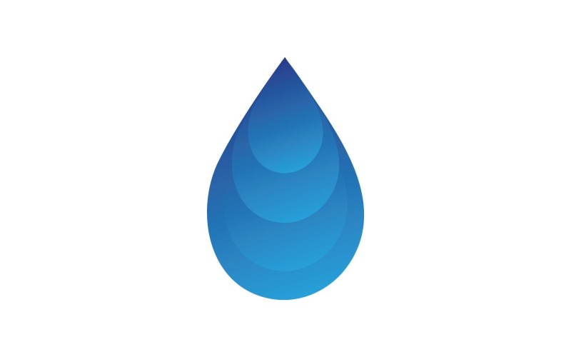 Waterdrop i liść Nature Elements Logo V11