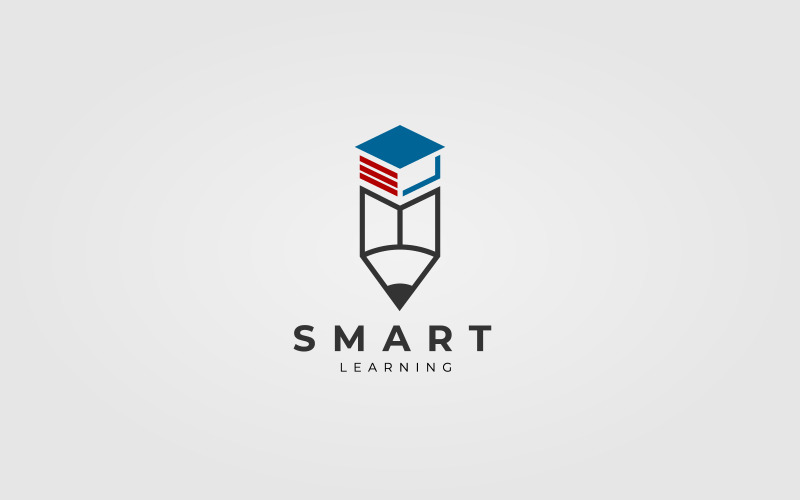 Concept de conception de logo pour l'éducation, livre, stylo, chapeau et modèle de logo d'éducation minimale