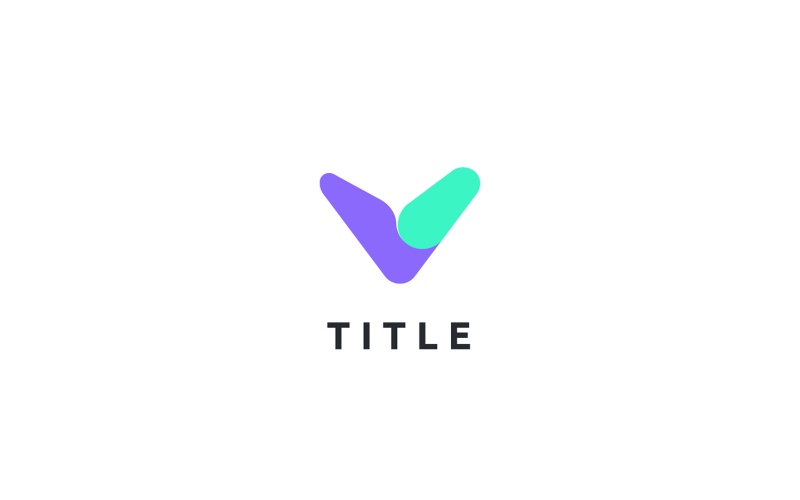 Contemporary Angular V Monogram Tech Logo