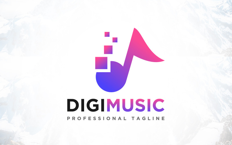 Digitaal audiogegevens Muziektechnologie Logo-ontwerp