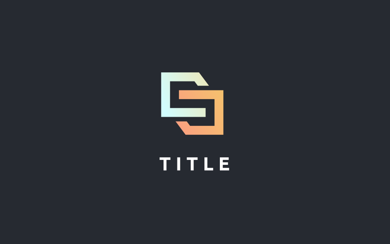 Logo monogramme S Tech angulaire contemporain