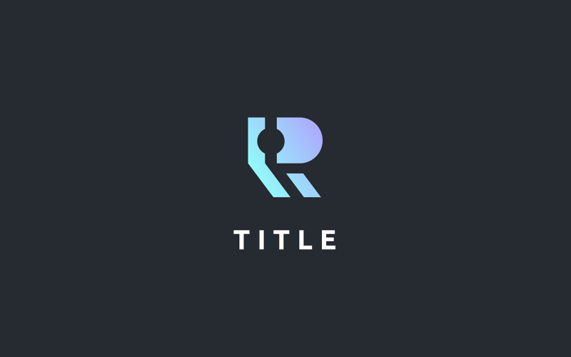 Logo Tech dell'app R Shade angolare contemporanea
