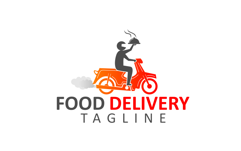 Plantilla de logotipo de diseño personalizado de entrega de alimentos 2