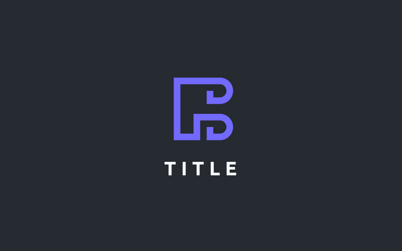 Сучасний логотип Angular B Flat Purple Tech