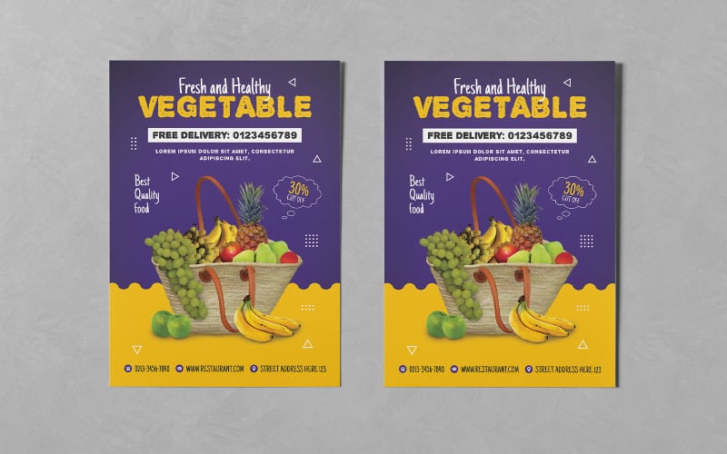 Modèles de Flyer de Nourriture Végétale