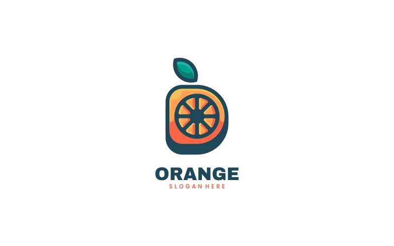 Buchstabe Orange Einfaches Logo
