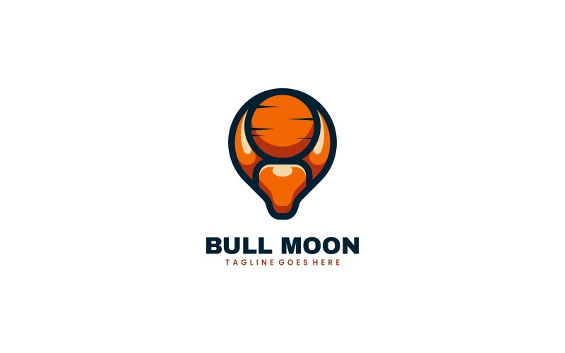 Bull Moon egyszerű kabalája logó