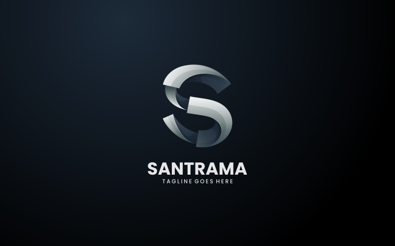 Design del logo a gradiente di colore della lettera S