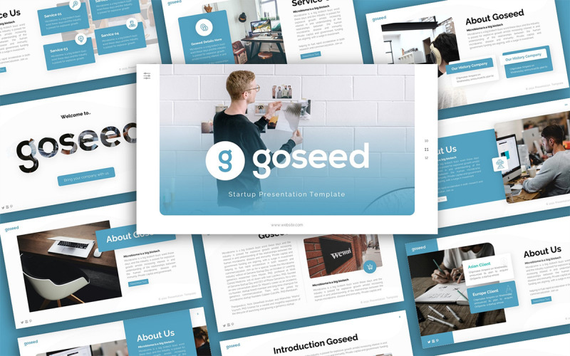 Goseed Startup Multifunctionele PowerPoint-presentatiesjabloon