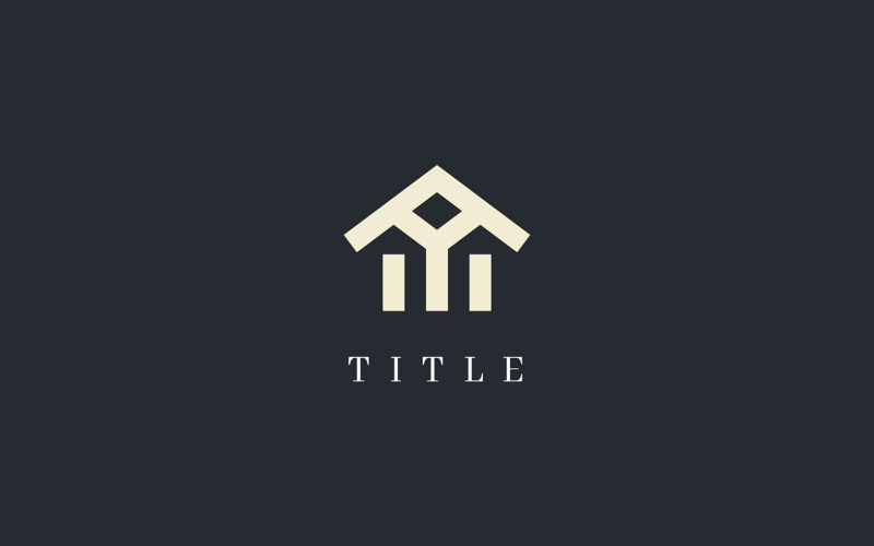 Logo della decorazione d'interni di architettura della villa del ranch angolare di lusso