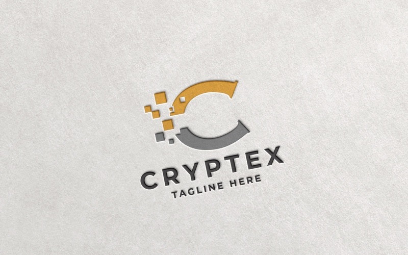 Logotipo Cryptex Letter C profissional