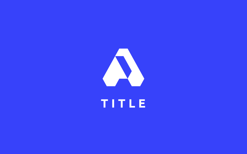 Modern, szögletes, kék, lapos monogram logó