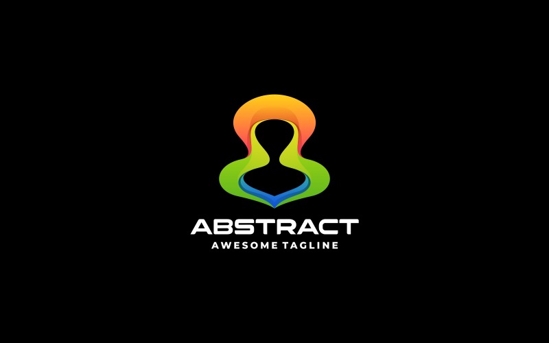 Stile Logo gradiente di flusso astratto