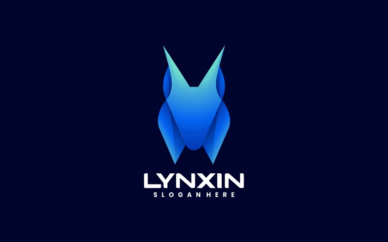 Styl loga Lynx Head Color Gradient