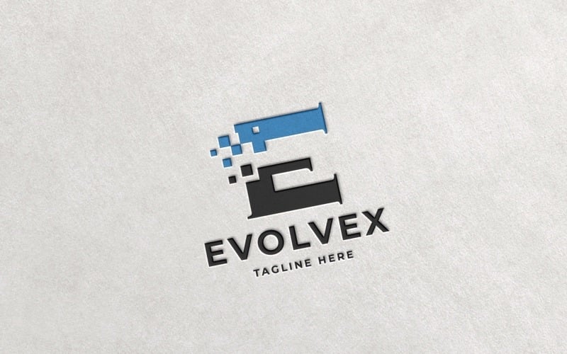 专业 Evolvex 字母 E 徽标