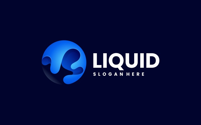 Design de logotipo de gradiente líquido