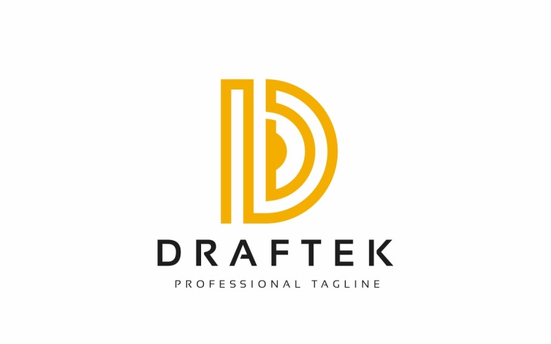 Draftek D Letter Crypto Logo Template