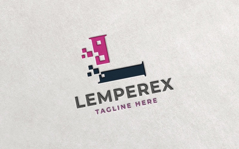 Professionell bokstav L Lemperex logotyp