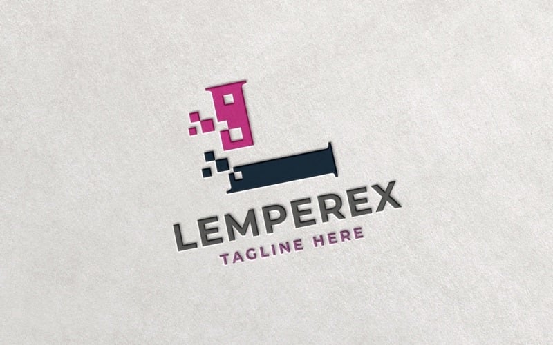 Professioneller Buchstabe L Lemperex-Logo