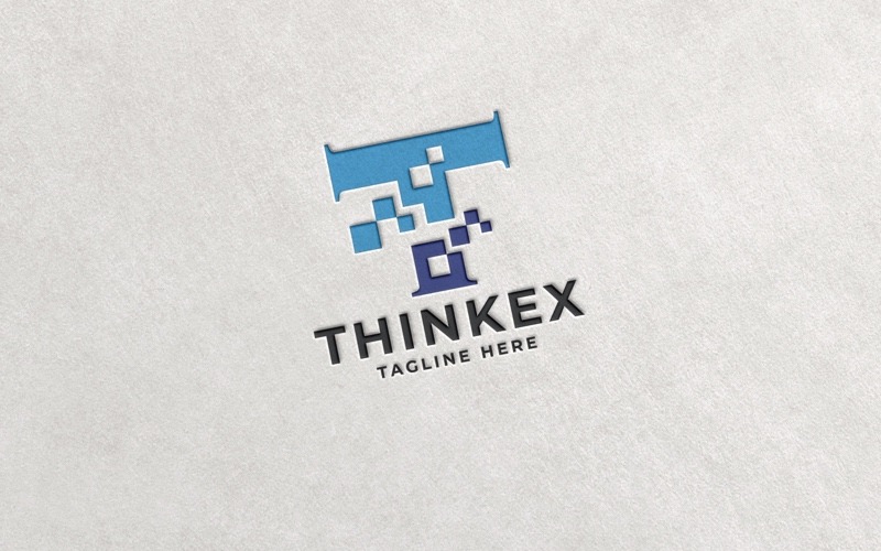 Logo professionale della lettera T di Thinkex