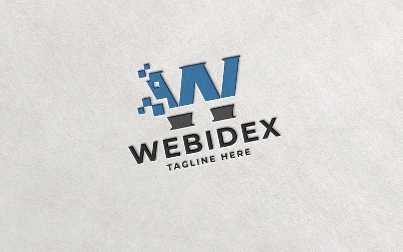 Logo professionale Webidex lettera W