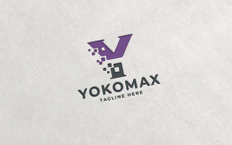Logotipo profesional de la letra Y de Yokomax