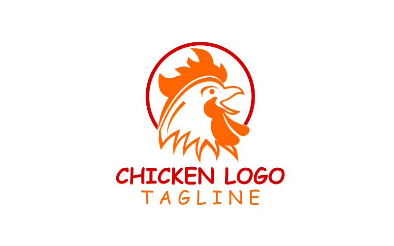 Szablon logo kurczaka koguta na zamówienie