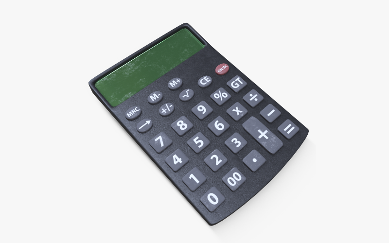 脏计算器低聚3D模型