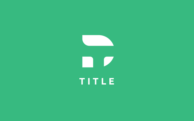 Geometrické úhlové D Leaf Eco Plant Logo