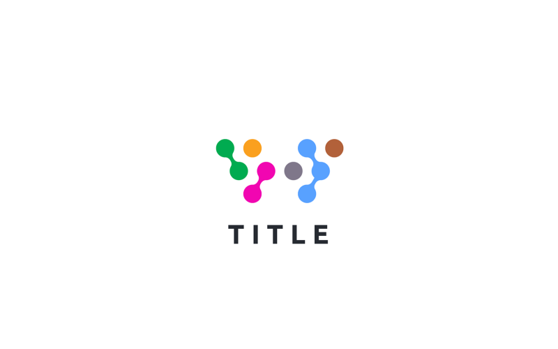 Geometrisk Angular W Lekfull Tech App-logotyp