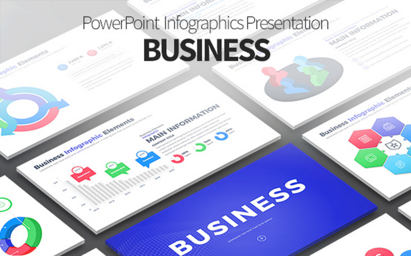 Infográficos de negócios - apresentação em PowerPoint