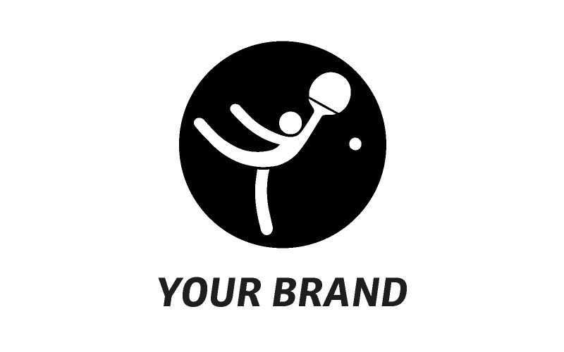 Klub sportowy - tenis stołowy x gimnastyk x lekkoatletyka x szablon logo tańca
