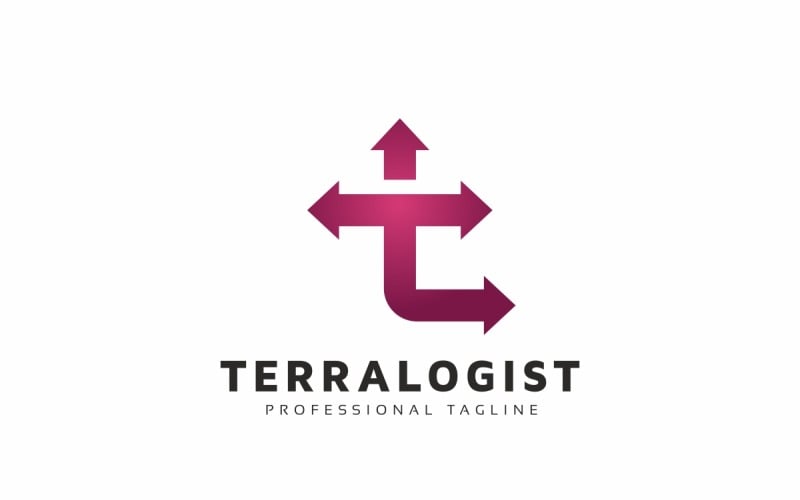 T Letter Logistics Logo Template