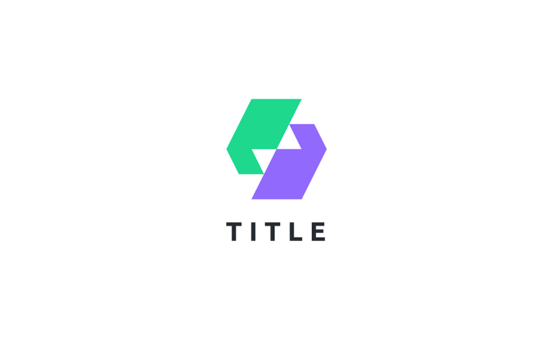 Logo trasparente piatto con monogramma geometrico S diverse
