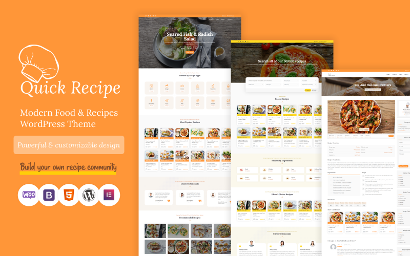 Rychlý recept – téma WordPress – jídlo a recept