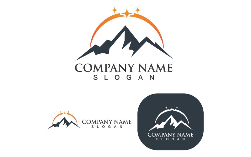 Mountain Logo vektorové ilustrace Design V3