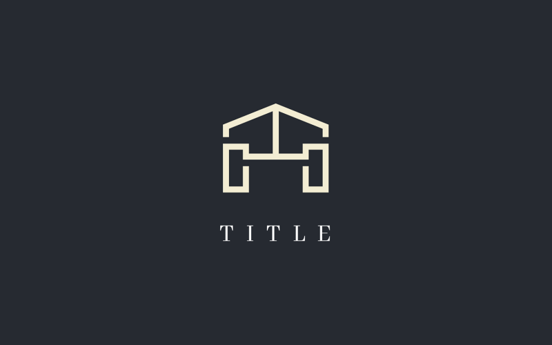 Logo d'architecte d'intérieur de maison diversifiée de luxe