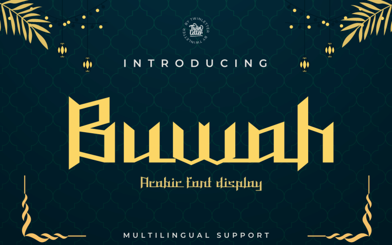 Arab stílusú Buwah betűtípusunk modern és luxus stílusú