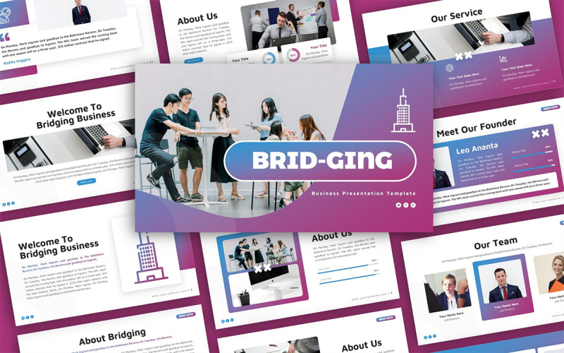 Bridging Business Multipurpose PowerPoint-presentationsmall