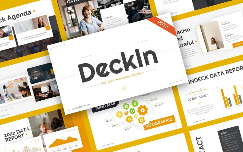 DeckIn Pitch Deck Plantilla de PowerPoint