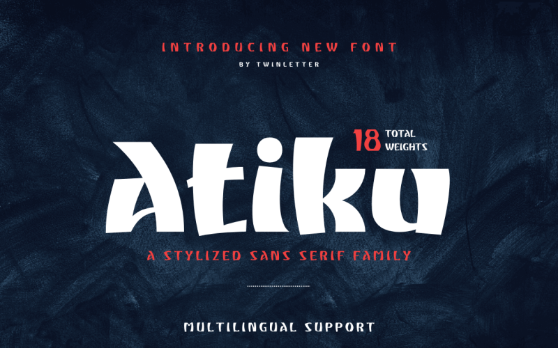 Família de fontes san serif exclusiva Atiku