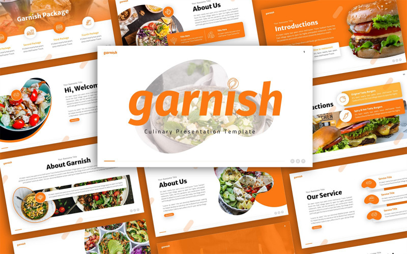 Guarnire il modello di presentazione di PowerPoint multiuso culinario