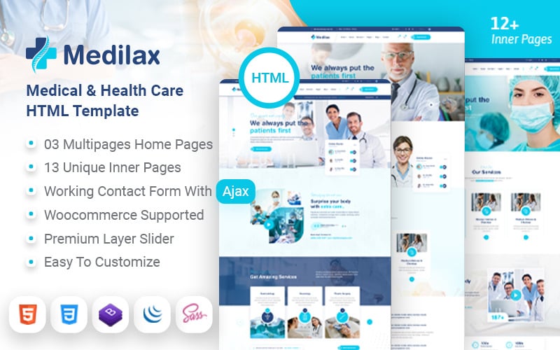 Medilax - Läkare Hälsovård Apotek HTML-mall