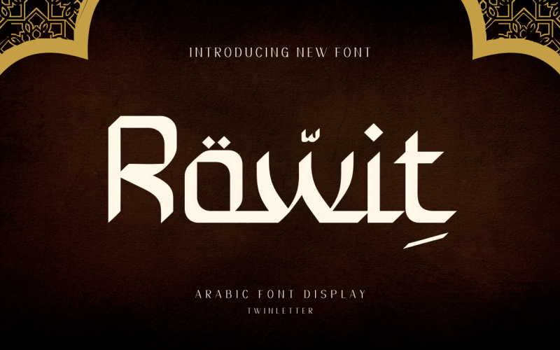 Rowit är ett premiumtypsnitt i arabisk stil