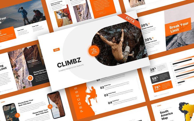 Climbz Klettersport Powerpoint-Vorlage