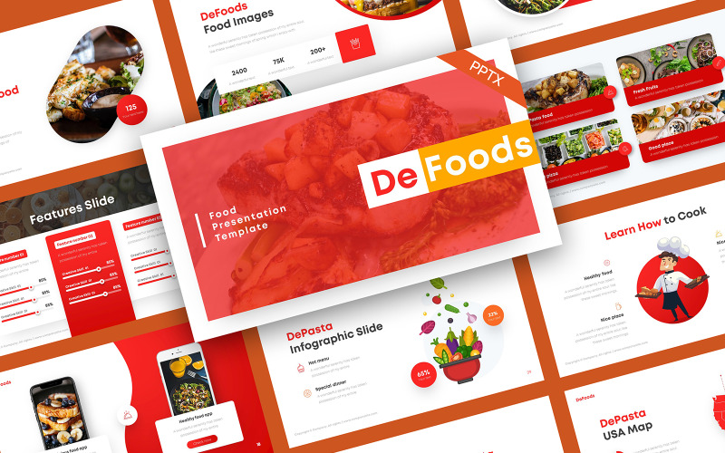DeFoods Food Modern PowerPoint-mall