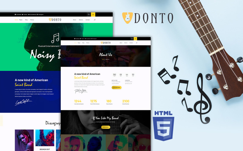 Donto 音乐乐队活动 HTML5 网站模板