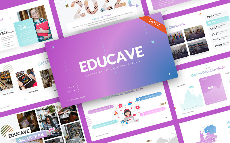 Educave Education PowerPoint-mall