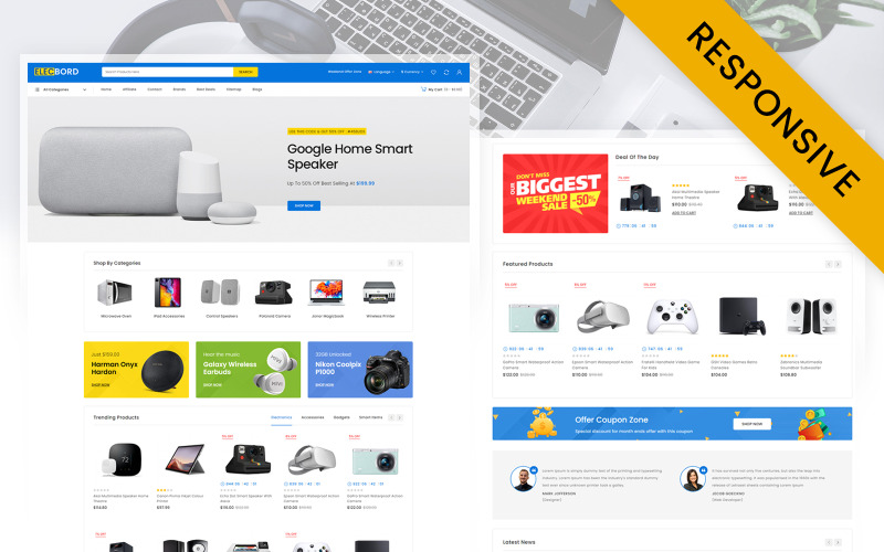 Elecbord - Tema Responsivo OpenCart para Super Tiendas Electrónicas