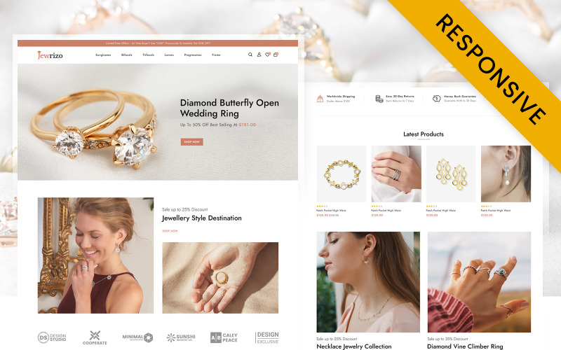 Jewrizo - Online Jewelry Shopping Store Prestashop 响应式主题